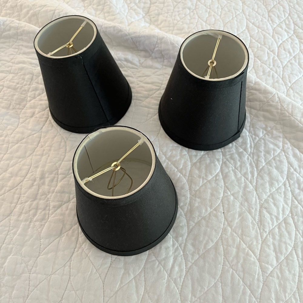 Set of three small lamp shades